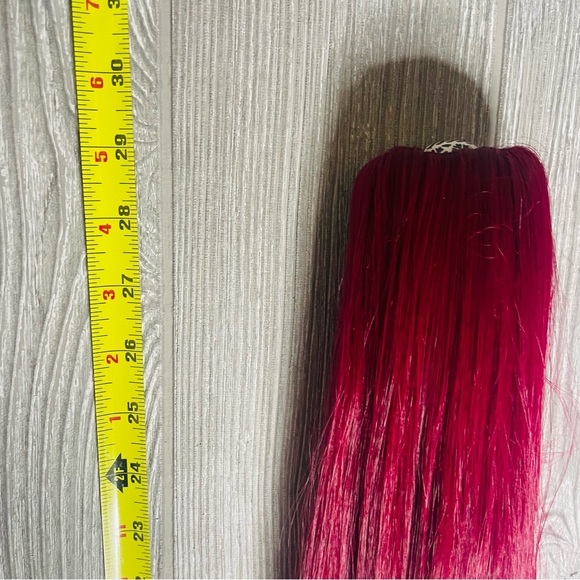 Clip on red auburn pony tail / wig hair extension for red auburn hair Halloween - Picture 3 of 4